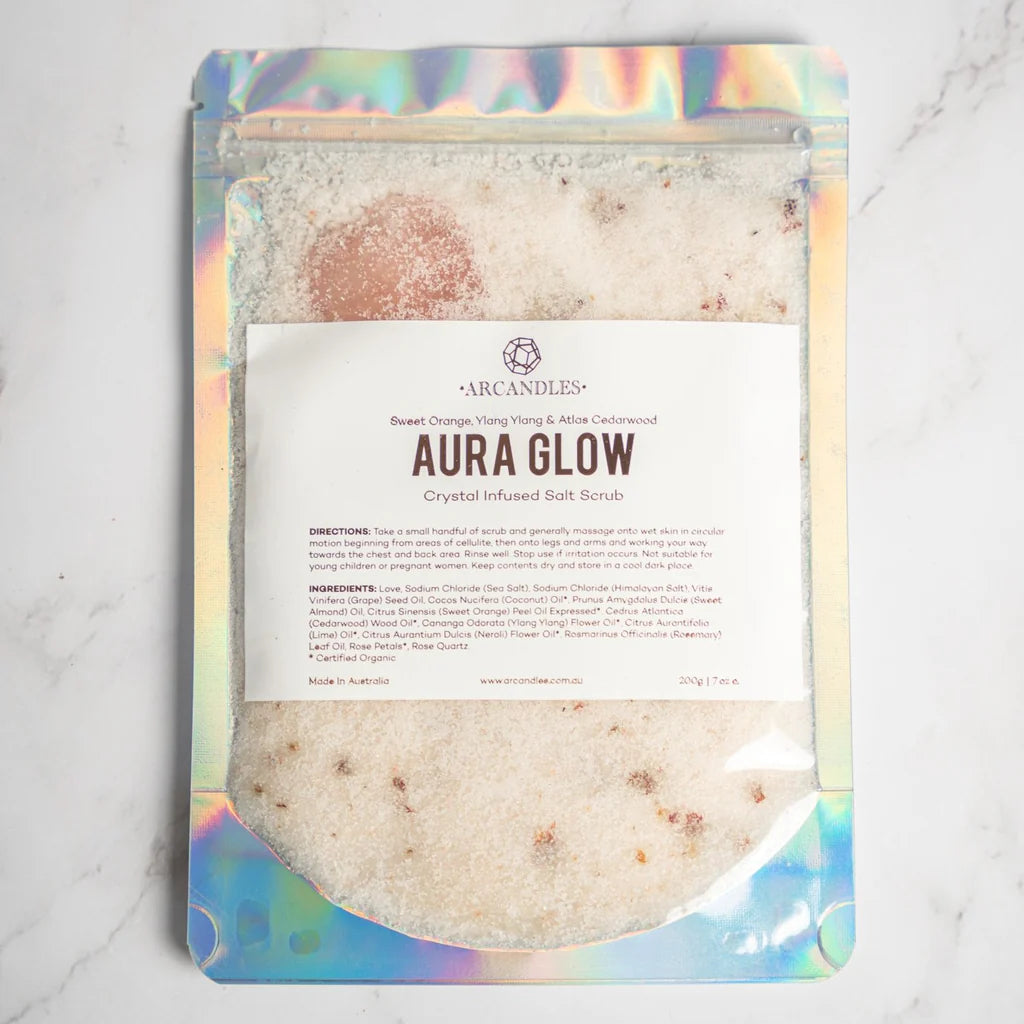 Arcandles Aura Glow Crystal Organic Body Scrub