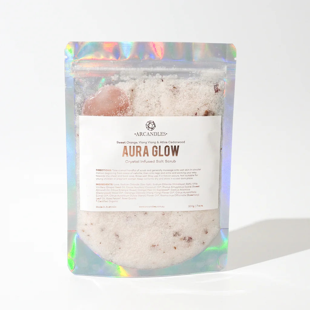 Arcandles Aura Glow Crystal Organic Body Scrub