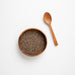Organic Black Chia Seeds (Seeds) in brown bowl - Naked Foods