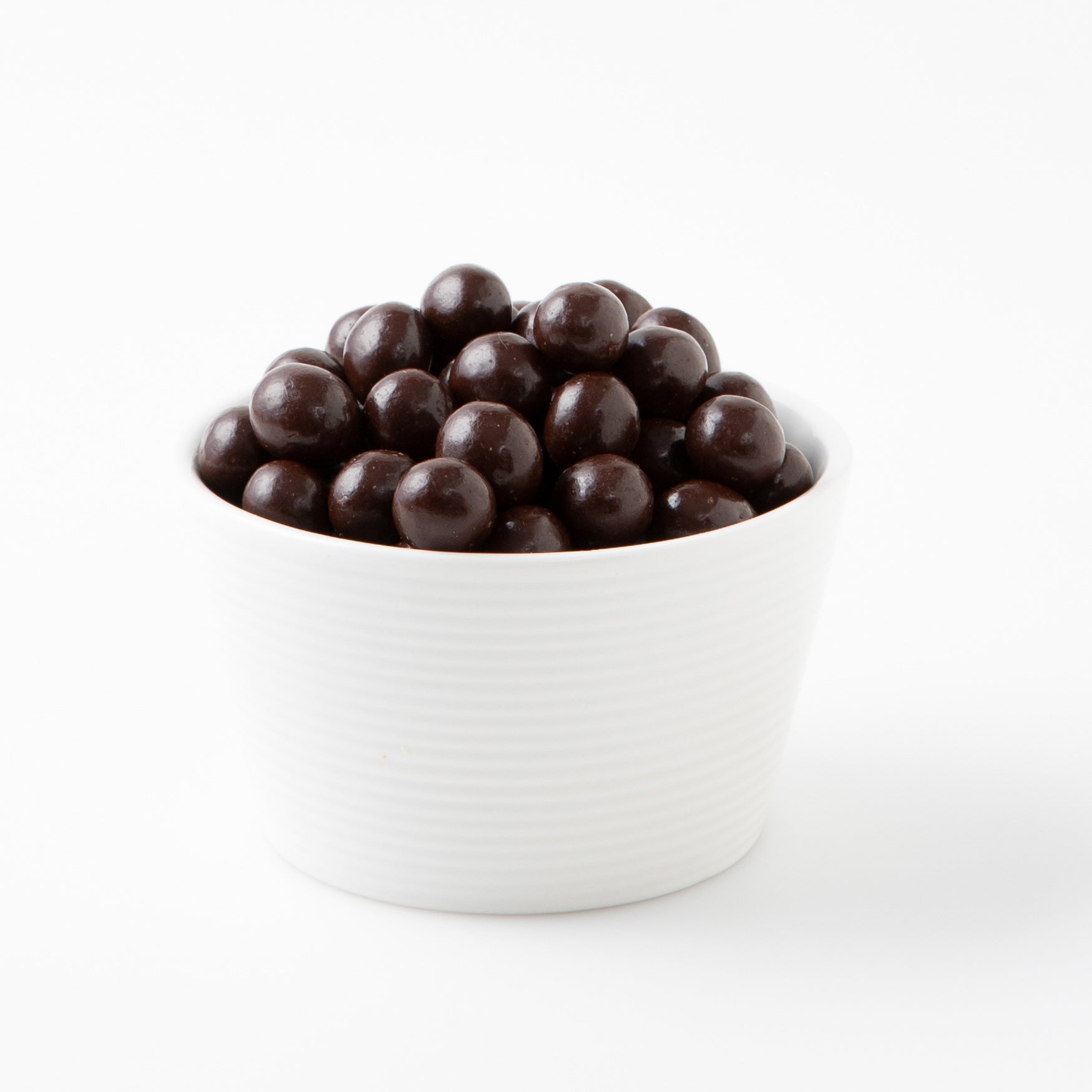 Dark Chocolate Coffee Beans (Chocolates) in white bowl - Naked Foods