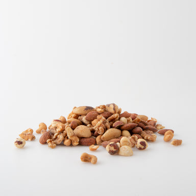 A mound of Roasted Salted Nut Mix - No Peanuts (Roasted Nuts)  - Naked Foods